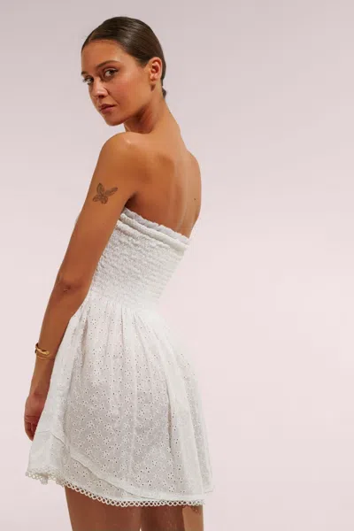 Poupette St Barth Bandeau Dress Claire In White