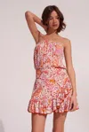 Poupette St Barth Bandeau Dress With Print In Multi
