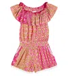 Poupette St Barth Bella Floral Off-shoulder Playsuit In Pink