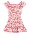 Poupette St Barth Bella Printed Ruffled Dress In White