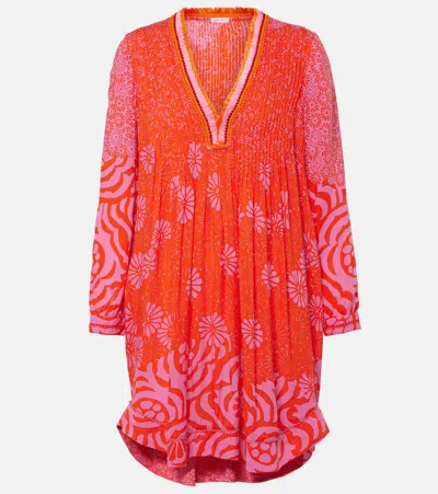 Poupette St Barth Bessie Printed Minidress In Pink
