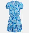 Poupette St Barth Bibi Floral Minidress In Blue