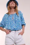Poupette St Barth Blouse Amanda In Blue