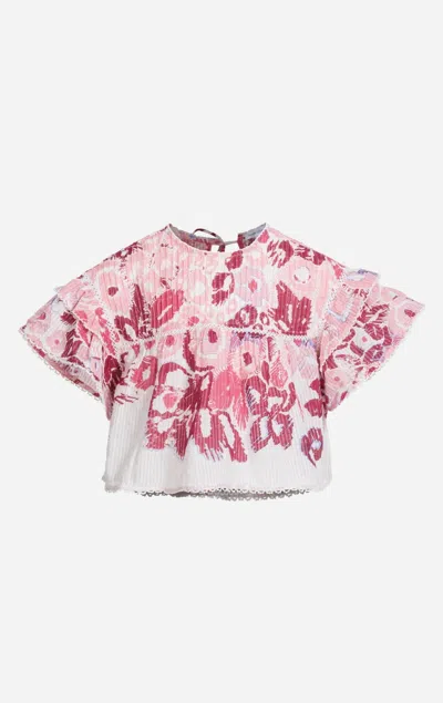 Poupette St Barth Blouse Chantal For Girls In Pink