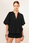 Poupette St Barth Blouse Flores In Black