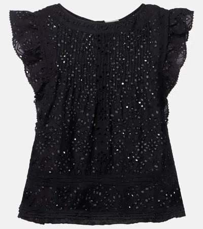 Poupette St Barth Broderie Anglaise Cotton Top