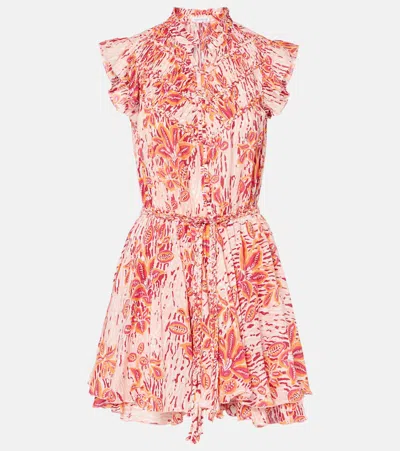 Poupette St Barth Callie Floral Minidress In Pink