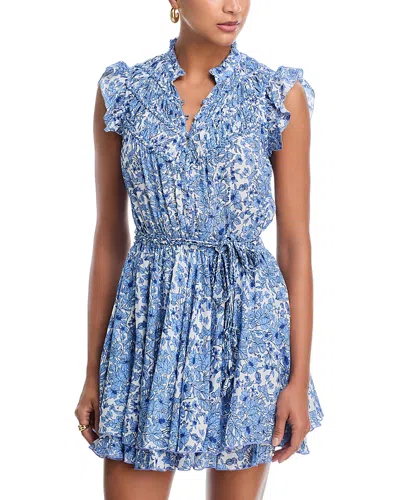 Poupette St Barth Callie Mini Dress Blue Aquaflora