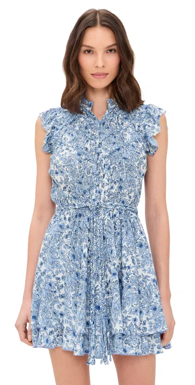 Callie Mini Dress Blue Aquaflora from Poupette St Barth