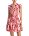 Poupette St Barth Callie Mini Dress In Pink Exotic Forest