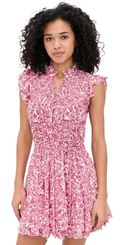 Poupette St Barth Callie Mini Dress Pink Tiare