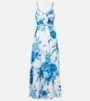 Poupette St Barth Cara Cotton Maxi Dress In Blue