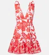 Poupette St Barth Cara Cotton Minidress In Red