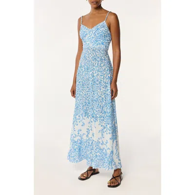 Poupette St Barth Cara Cover-up Maxi Dress In Blue Lazuli