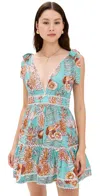 Poupette St Barth Cara Mini Dress Mint Karibia In Blue