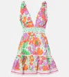 Poupette St Barth Cara Printed Cotton Minidress In Pink