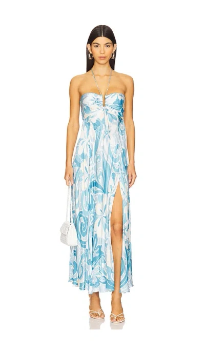 Poupette St Barth Carla Maxi Dress In Baby Blue