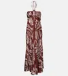 Poupette St Barth Carla Printed Maxi Dress In Brown