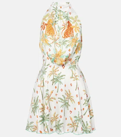 Poupette St Barth Cassandra Floral Minidress In Green