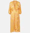 Poupette St Barth Celie Printed Asymmetric Maxi Dress In Yellow