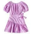 Poupette St Barth Chantal Broderie Anglaise Cotton Dress In Purple