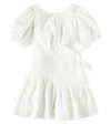 Poupette St Barth Chantal Broderie Anglaise Cotton Dress In White