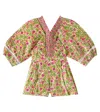 Poupette St Barth Chantal Printed Cotton-blend Romper In Multicoloured