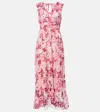 Poupette St Barth Chiara Floral Cotton Maxi Dress In Pink