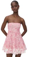 Shop Poupette St Barth Christine Bandeau Dress Pink Lazuli