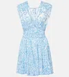 Poupette St Barth Ciao Floral Minidress In Blue