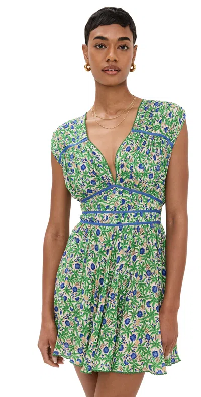 Poupette St Barth Ciao Mini Dress Blue Honolulu