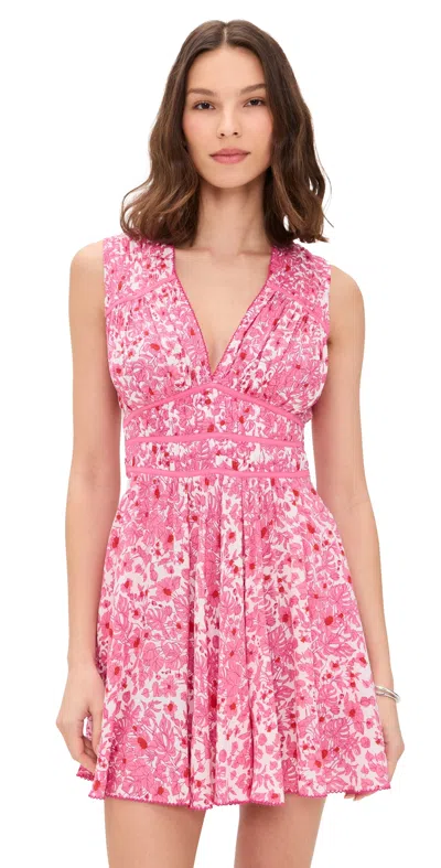 Poupette St Barth Ciao Mini Dress Pink Aquaflora