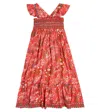 Poupette St Barth Cindy Floral Dress In Red Tulipe