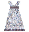 Poupette St Barth Cindy Floral Dress In Sky Mini Jonquille