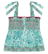 Poupette St Barth Cindy Floral Top In Green
