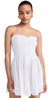 Poupette St Barth Bandeau Dress Claire In Optic White