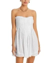 Poupette St Barth Bandeau Dress Claire In Optic Whtie