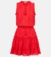 Poupette St Barth Clara Broderie Anglaise Cotton Minidress