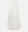 Poupette St Barth Clara Cotton Maxi Skirt In White