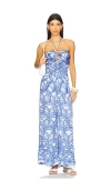 Poupette St Barth Claudia Long Jumpsuit Blue Himba In Blue