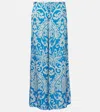 POUPETTE ST BARTH CLEA HIGH-RISE PRINTED WIDE-LEG PANTS