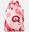 Poupette St Barth Clea Printed Halterneck Satin Top In Multicoloured