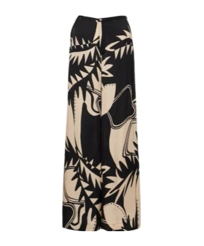 Poupette St Barth Clea Printed High-rise Wide-leg Pants In Multi