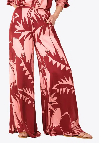 Poupette St Barth Clea Printed Wide-leg Pants In Multi