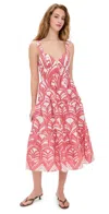 Poupette St Barth Long Dress Coco In Pink Himba