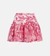 Poupette St Barth Colleen Floral Cotton Miniskirt In Pink