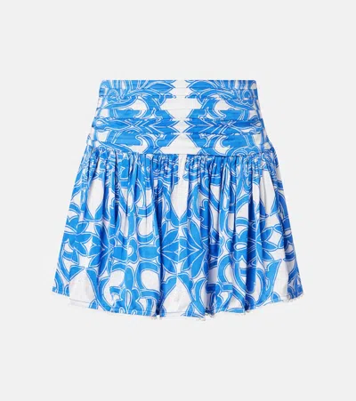 Poupette St Barth Colleen Floral Miniskirt In Blue