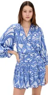 Poupette St Barth Mini Dress Colleen In Blue Himba