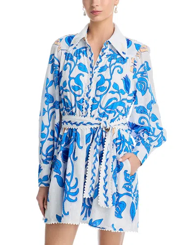 Poupette St Barth Mini Dress Conti In Blue