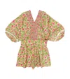 Poupette St Barth Chantal Printed Cotton-blend Romper In Pink